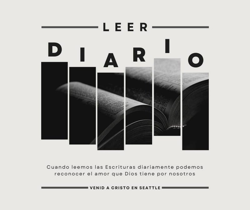 Spanish-language daily scripture reading campaign design.